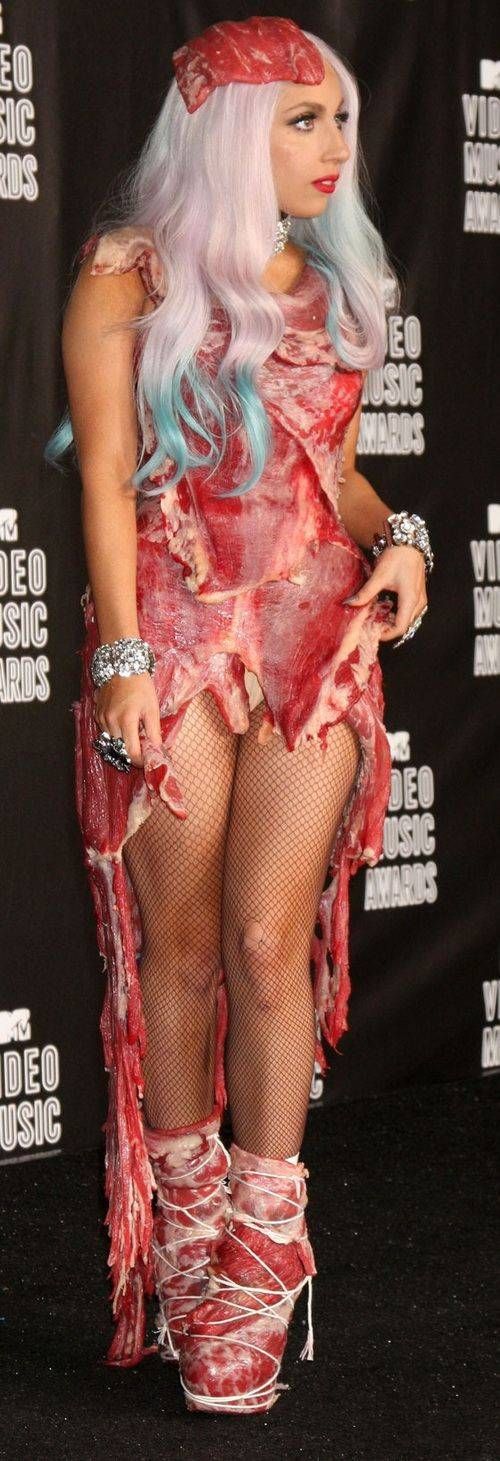 Lady Ga Ga meat dress