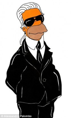 Homer Simpson like Karl Lagerfeld